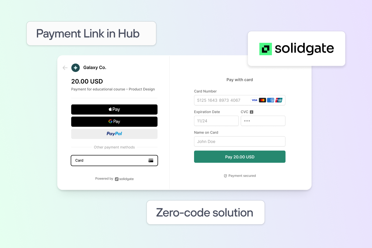 Payment link management: No-code setup in Solidgate Hub